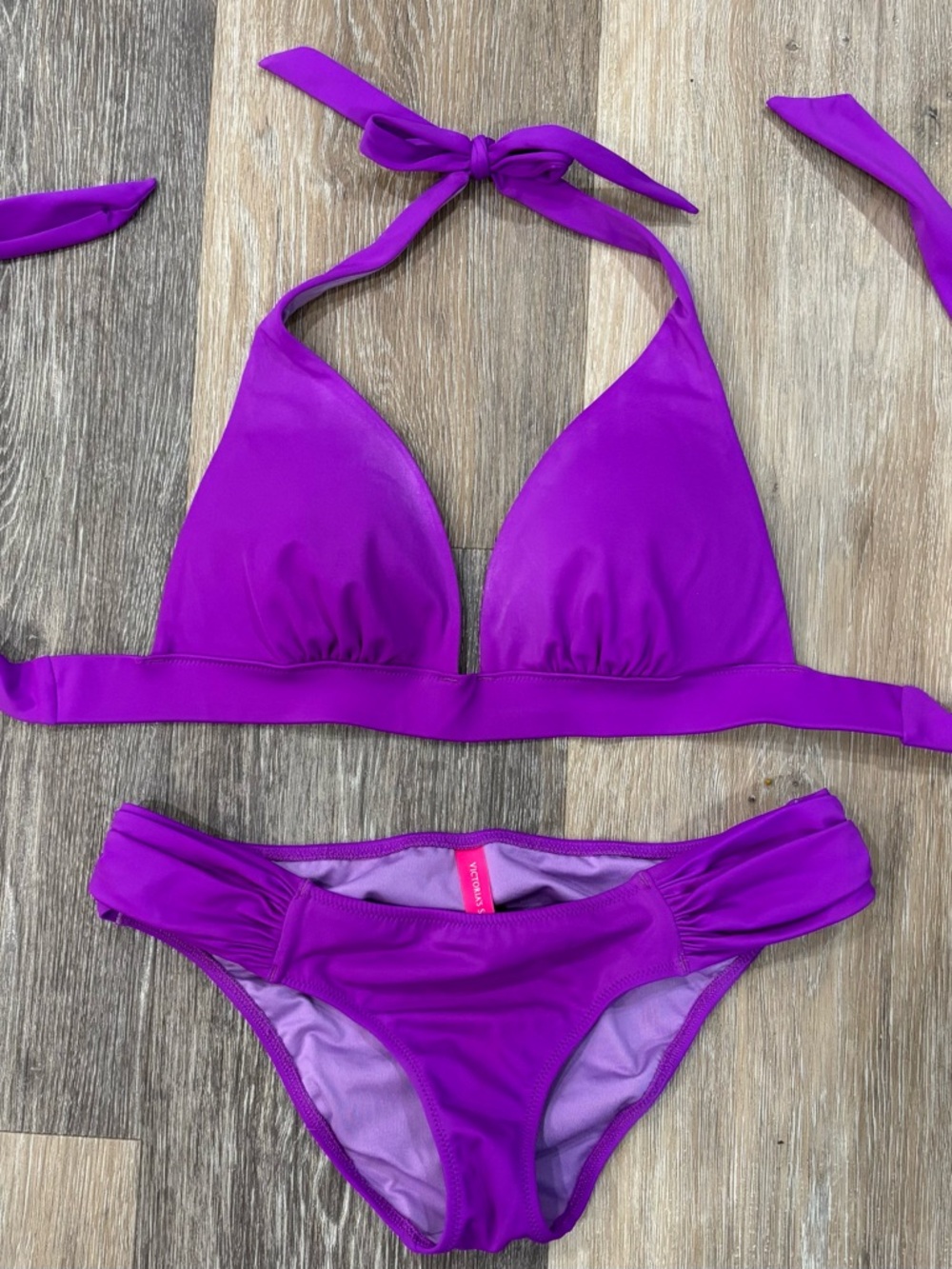 Victoria's Secret Bright Purple Halter Bikini